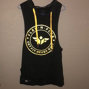 Flex-N-Flex Black and Gold Stringer Hoodie